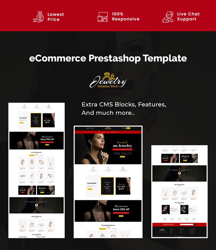 #Jewelry - #Imitation #Workshop - #Prestashop #Responsive #Theme | #TemplateTrip #eCommerce #Website #Design #Template