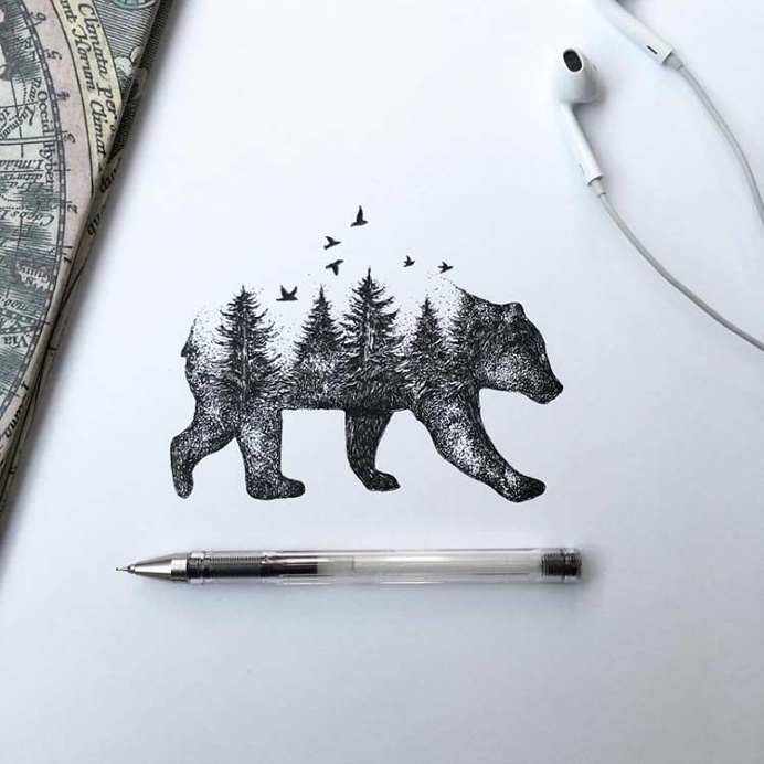Black Pen Illustrations