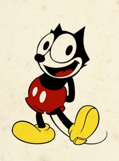 tumblr_kytbiaruU41qzw9h4o1_500.jpg (Immagine JPEG, 445x599 pixel) #felix #mickey #mouse