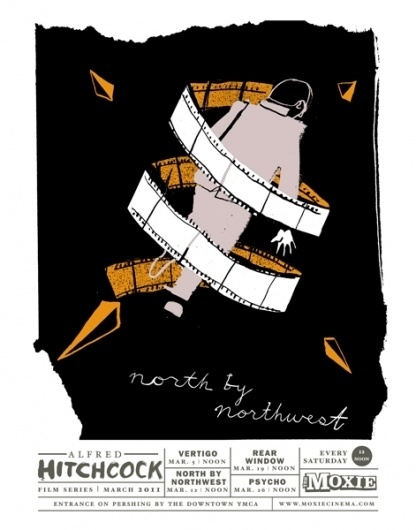 Hitchcock Film Series Posters by Daniel Zender #posters