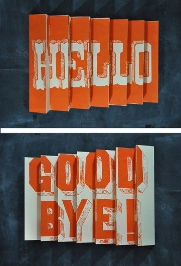 Hello / Goodbye 3D poster by Manvsink on Etsy #print #design #graphic #typography