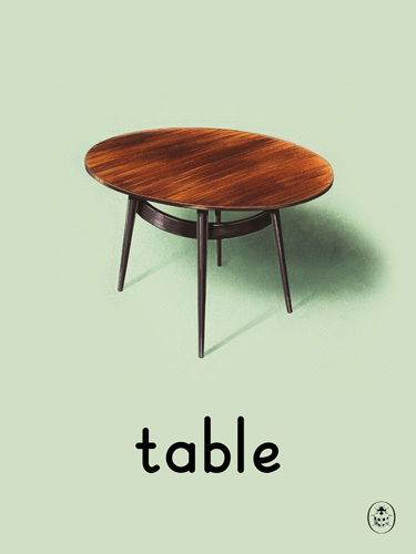 table Art Print by Ladybird Books Easyart.com #print #design #retro #artprints #vintage #art #bookcover