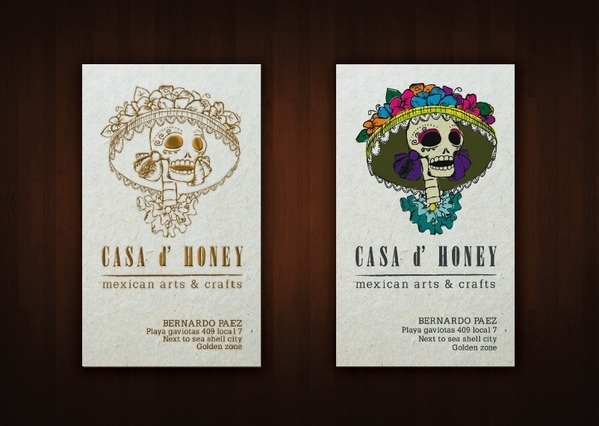 Casa d' Honey arts & crafts on the Behance Network #branding #business #card #print #design #illustration #identity #art #logo