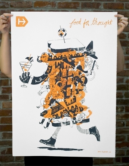 Hyperakt » Work » Hyperakt » Food for Thought Poster / Bench.li #plakat #print #poster #illustration
