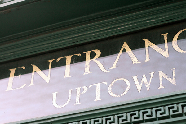 SUBWAY VERNACULAR TYPOGRAPHY #uptown #entrance
