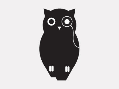 Dribbble - Prof. Owl by Rodrigo Maia #logo #owl #monocle