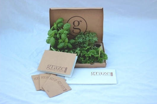 Graze on the Behance Network #jake #plants #packaging #graze #re #brand #brown #hinds #logo #green