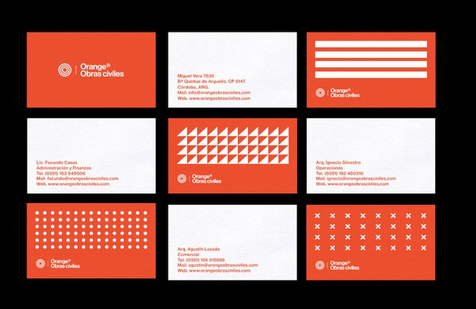 Orange ® Obras Civiles ― Business Cards