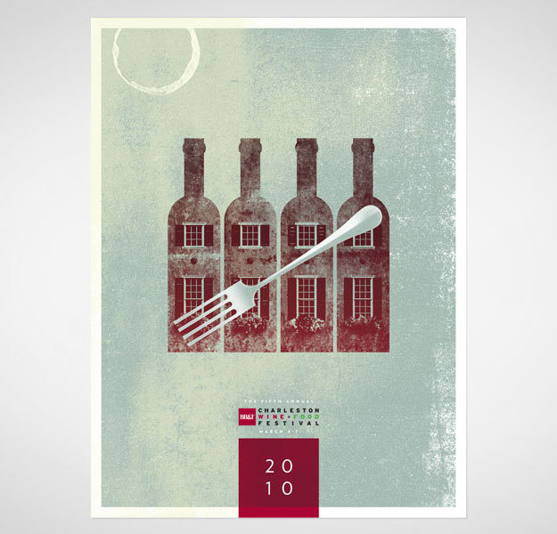CHARLESTON_WINE_FOOD_POSTER_2010 #wine #window #fork #poster