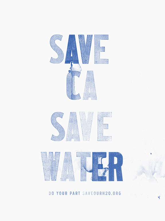 save water california drought poster