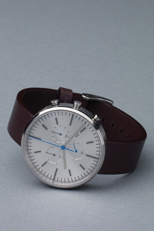 300 Series (Brushed Steel / Mahogany Leather) | Uniform Wares #watch