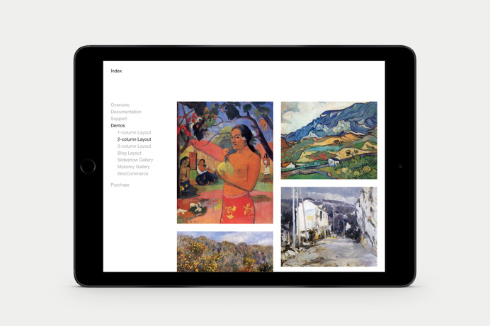 index wordpress minimal portfolio theme (https://indextheme.com)