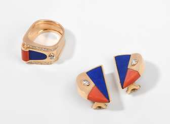 Brilliant-Coral-Lapis-Set