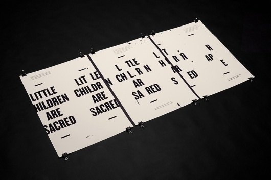 Portfolio of Luke Robertson | Little Children are Sacred #luke #design #graphic #robertson #poster #australia #typography