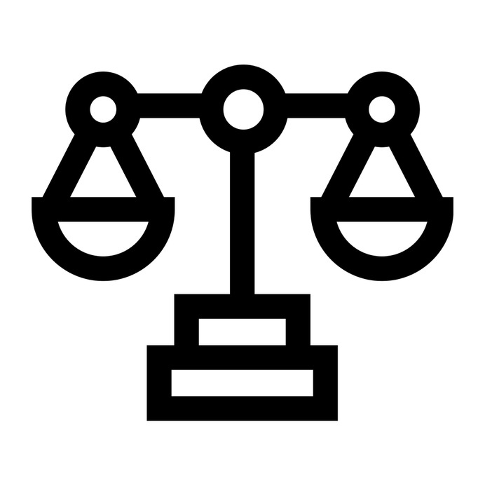 See more icon inspiration related to law, scale, Tools and utensils, laws, justice scale, judge, balance, justice and business on Flaticon.