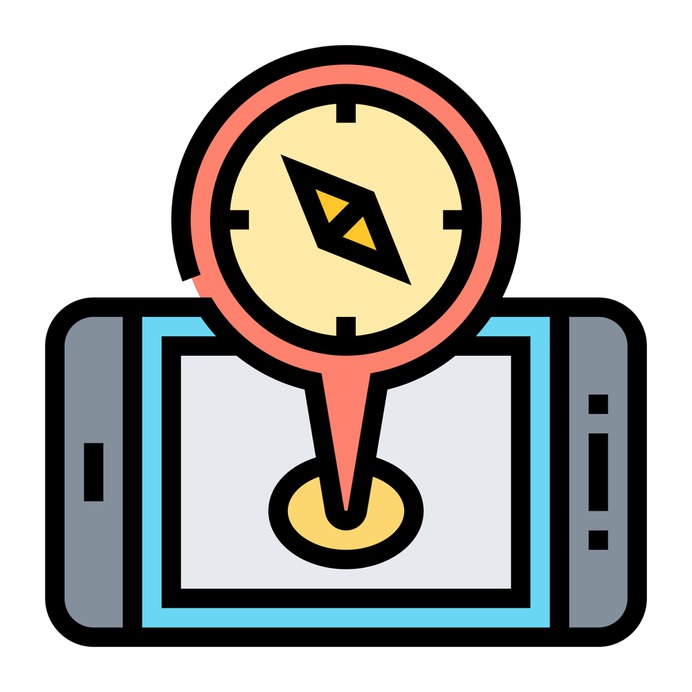 See more icon inspiration related to gps, pin, compass, retargeting, maps and location, placeholder, navigation, orientation, smartphone, marketing and location on Flaticon.