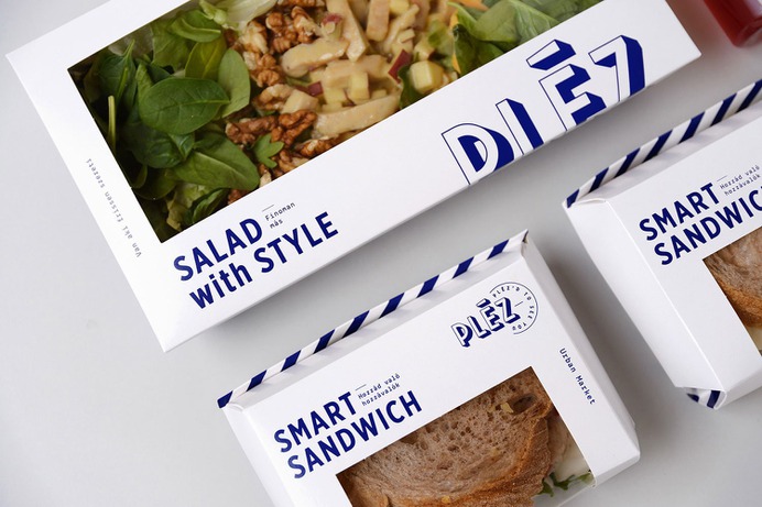 Plez Café & Sandwich Shop - Mindsparkle Mag kissmiklos . designed the branding for Pléz – a Budapest based café and sandwich shop chain. Pléz creates handmade freshly prepared food (like sandwich, salad, wrap) and organic drinks (like coffee, juice, smoothie). #logo #packaging #identity #branding #design #color #photography #graphic #design #gallery #blog #project #mindsparkle #mag #beautiful #portfolio #designer