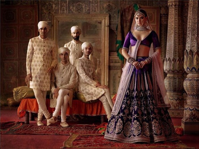 Shinny Purple Bridal Lehenga