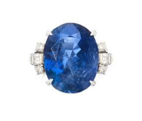 Burma Saphir-Diamant-Ring