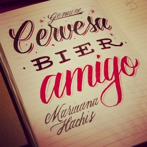 #calligraphy #beer #lettering #amigo #copperplate #barcelona #brush #molins #sketch #typography
