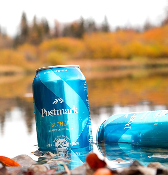 postmark, beer, culture, reflective, can