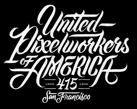 United Pixelworkers #handcrafted #lettering #design #graphic #craftsmanship #type #typography