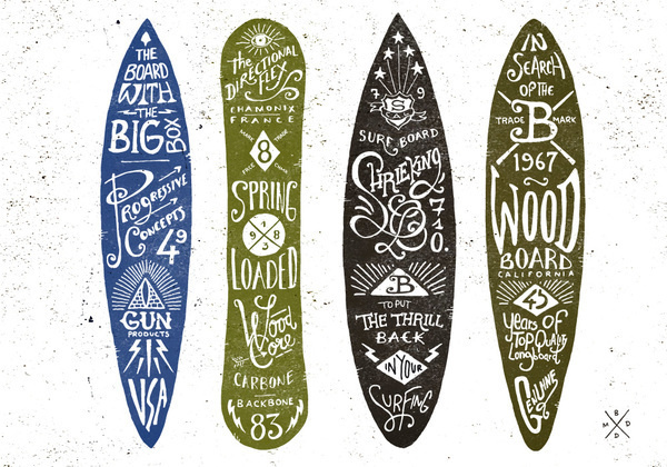 Graphic & hand-lettering boards #skateboard #surfboard #longboard #snowboard
