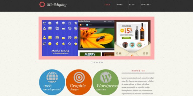 Minimighty minimal website template psd Free Psd. See more inspiration related to Template, Website, Web design, Psd, Website template, Minimal, Designs and Horizontal on Freepik.