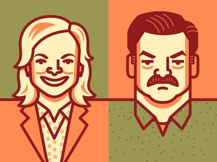 Parks & Rec #elias #stein #illustration