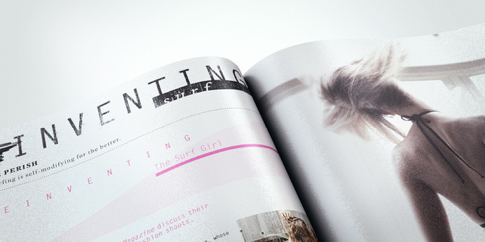 Surfing Magazine Editorial 2012 - Joy Stain #surf #surfing #print #spread #layout #editorial #magazine #typography