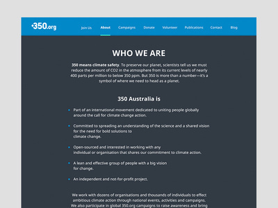 350 About Page #design #ui #grid #about #minimal #blue #web #typography