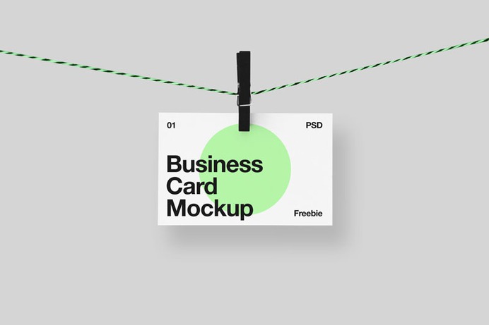 Hanging Business Card Mock