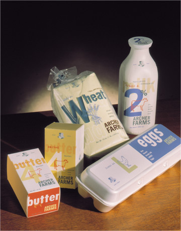 Archer Farms #butter #dairy #packaging #eggs #design #werner #werks #milk