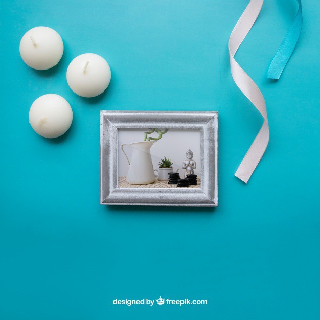 Mockup with candles and frame Free Psd. See more inspiration related to Frame, Mockup, Template, Beauty, Spa, Health, Photo frame, Yoga, Photo, Mock up, Decoration, Beauty salon, Body, Natural, Healthy, Decorative, Salon, Relax, Care, Wellness, Zen, Candles, Up, Health care, Therapy, Hygiene, Calm, Treatment, Relaxation, Relaxing, Mock, Bands, Massages and Therapeutic on Freepik.
