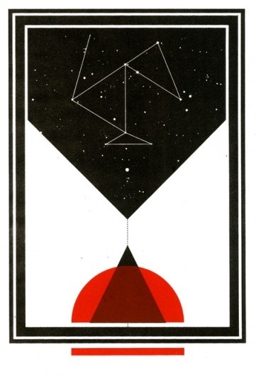 Hidden History on the Behance Network #red #sky #shapes #graphic #black #constellations
