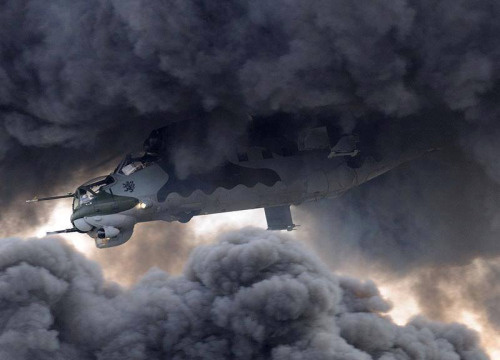chopper, smoke, take off, helicopter