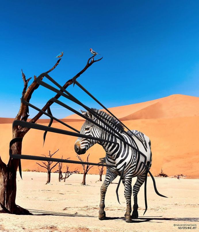 Dreamlike Animals: Mischievous Photo Manipulations by Ade Maolana