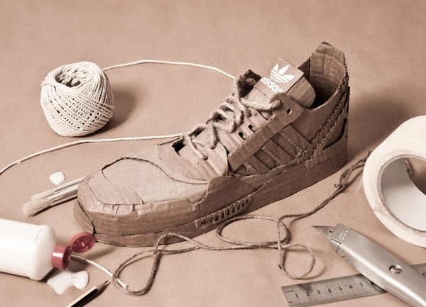 Adidas Originals with Cardboard2 #adidas #cardboard #originals #sneakers #art #paper