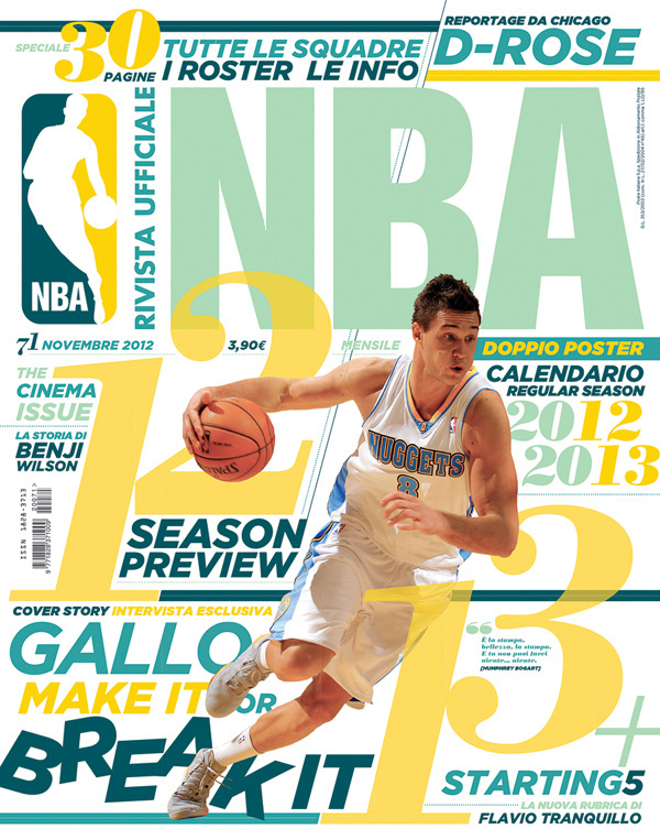 Rivista NBA | Covers 2012 13 by Francesco Poroli #cover #sport #nab #editorial
