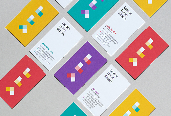 London Luton Airport by Ico Design and Atipo #stationary #brand design #colourful