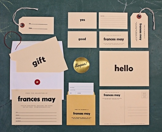 The Official Manufacturing Company / Work / Frances May / Re-Brand #frances #may #omfg #branding