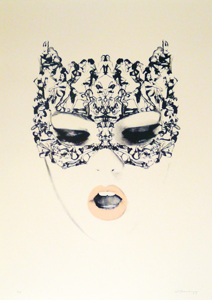 MEOW #screen #print #face #woman