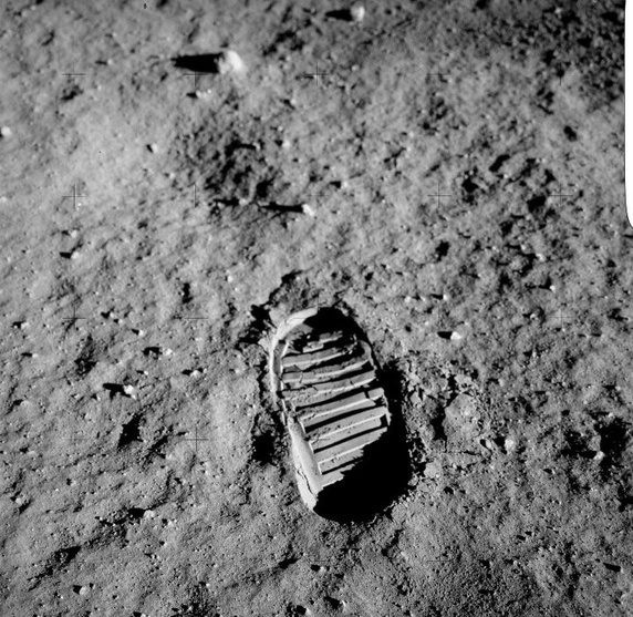 moon, walk, footprint, nasa