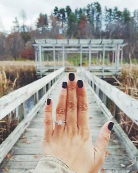This classic diamond engagement ring has me holding my breath!