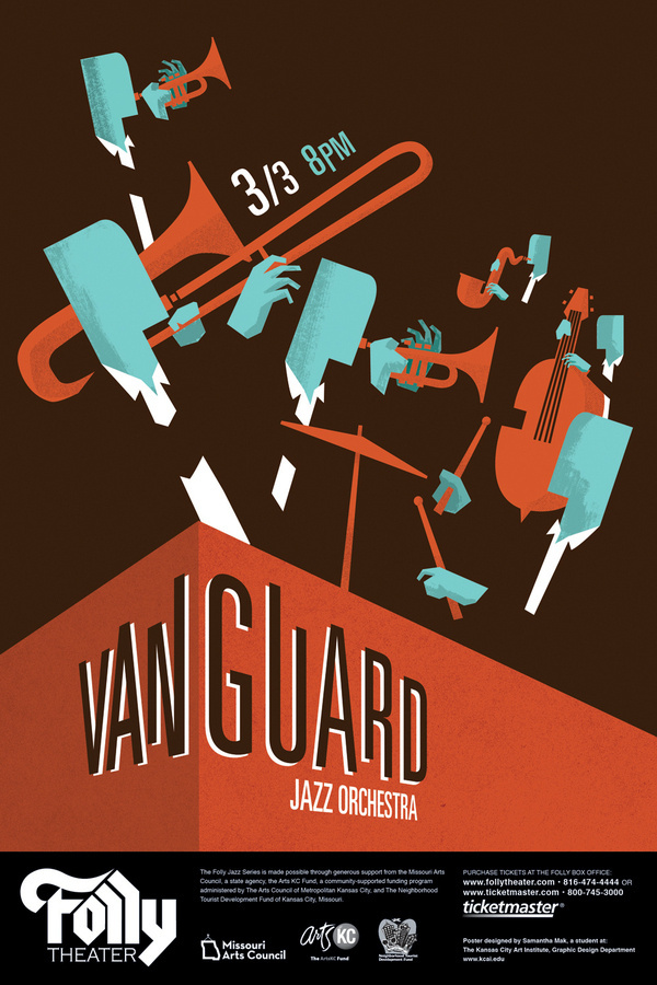 The Vanguard Jazz Orchestra on Behance #jazz #poster