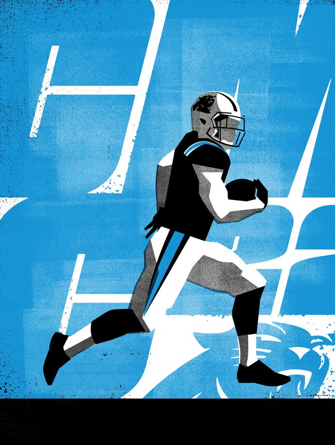 CMC22 #Illustration by Matt Stevens #Sports #NFL #Carolina #Panthers #American #Football