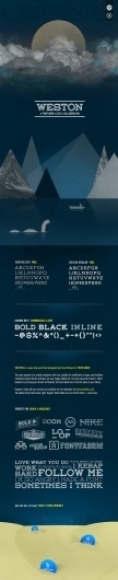 Weston free font | Fontfabric™ #mountain #water #design #graphic #poster #typography
