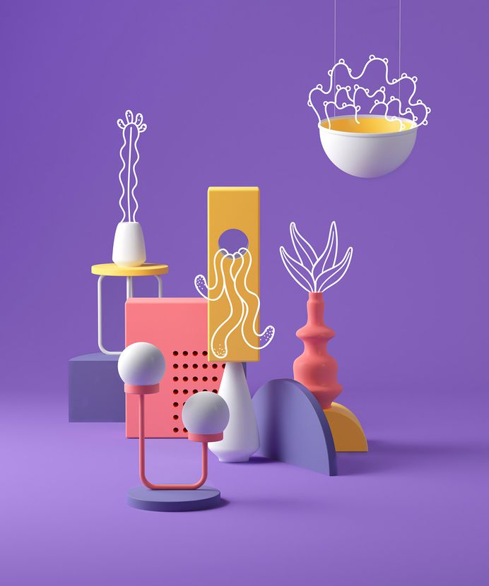 As part of a personal project, Cristian Malagón Garcia and Nuria Madrid aimed to find a way to integrate hand-drawn illustration with 3D graphics. Find more of the most beautiful designs on mindsparklemag.com
