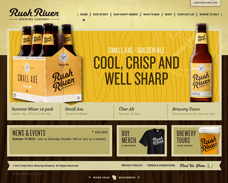 Rush River Brewing Website #site #beer #web