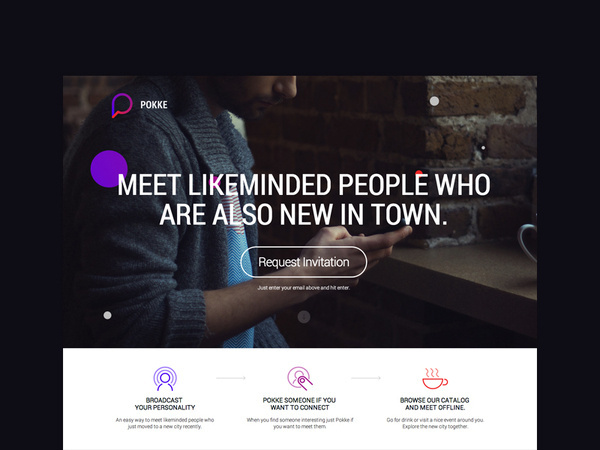 Pokke — Web Design #design #pokke #bigphoto #minimal #webdesign #web